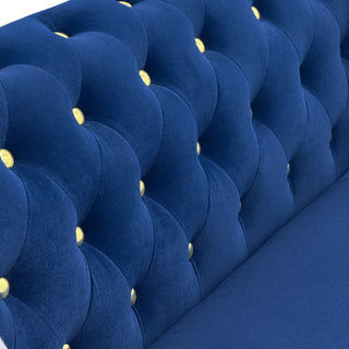 3 Person Sofa With Deep Seat, Tufted Backrest