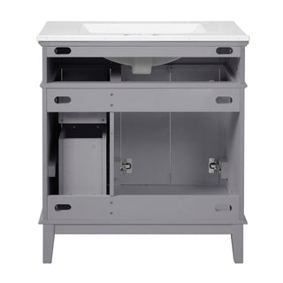 Modern Bathroom Vanity With Sink, Storage Cabinet, Soft Close Doors, Deep & Standard Drawers