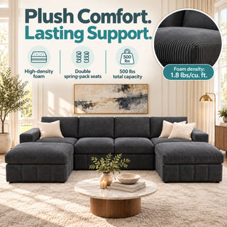 Modular Sectional Sofa, Reversible Set
