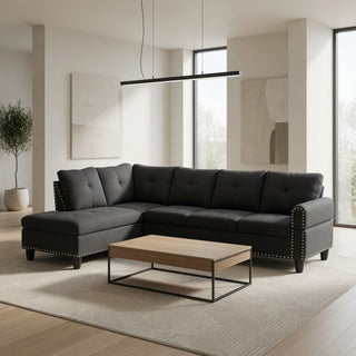 L - Shaped Sectional Sofa With Movable Left Chaise