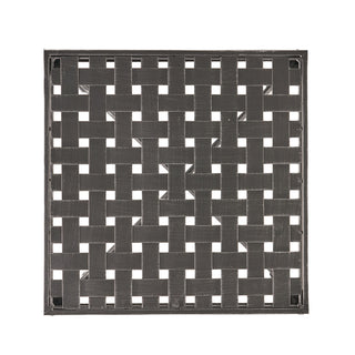 Outdoor Square Side Table With X Shaped Iron Frame - Black