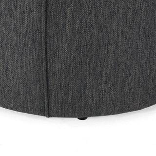 Contemporary Ottoman With Tonal Piping And Button Tuft Design