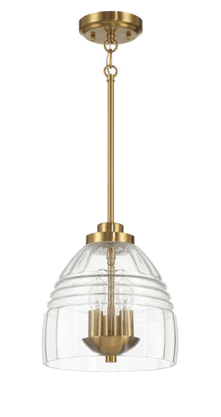 Ember - 3 Candle Lights Chain Pendant - Clear / Gold