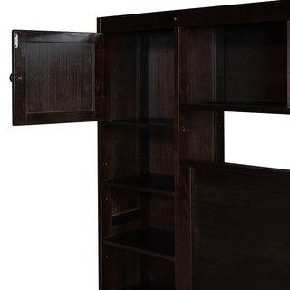 Bed With All In One Cabinet, Shelf And Sockets