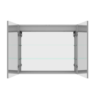 LED Medicine Cabinet With Mirror, Double Door With Defogger, Dimmer, Surface Mount