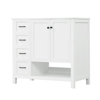 Modern Bathroom Vanity With Sink Top, 2 Doors And 2 Drawers