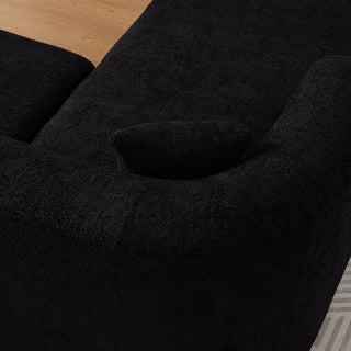 L - Shape Boneless Cloud Couch With 2 Throw Pillows For Living Room