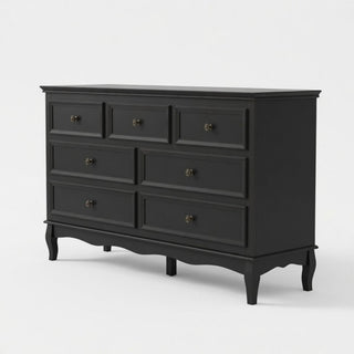 7 Drawer Dresser, Storage Chest - Black