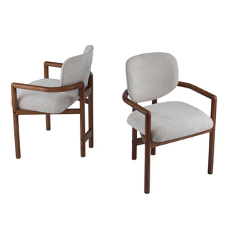 Upholstered Arm Dining Chairs (Set of 2)