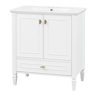 Freestanding Vanity With 1 Drawer & 2 Soft Close Doors With Door Mounted Storage