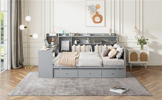 Daybed With 3 Drawers USB Ports And Desk