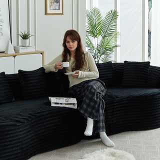 Sectional Sofa, Oversized 4 Seater With Deep Seat Design