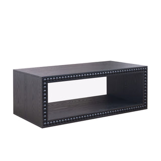 Beaded Edge Coffee Table With Open Storage Shelf