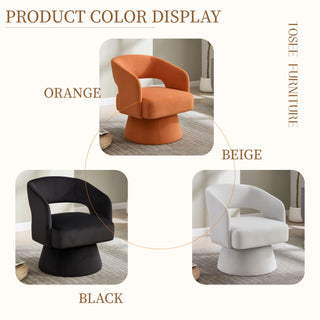 Swivel Barrel Chair With 360 Degree Rotation