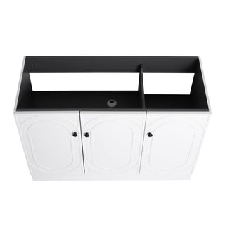 Contemporary Freestanding Bathroom Vanity With Resin Sink & Soft-Close Cabinet Doors