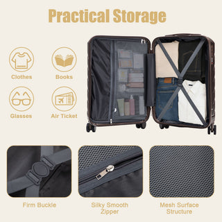 Hard Shell Travel Luggage With Scratch Resistant Surface