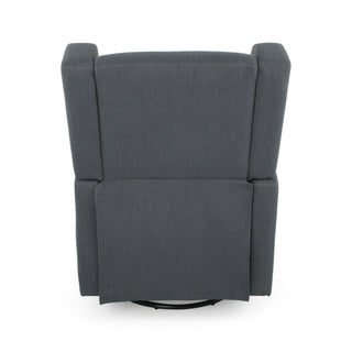 Landau Contemporary Fabric Upholstered Swivel Recliner