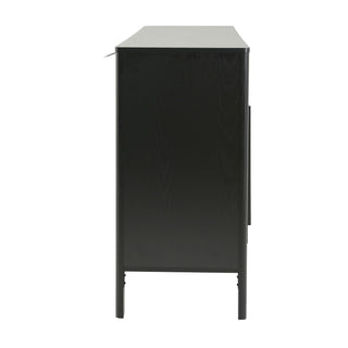 Colored Fluted Sideboard With 3 Doors And 1 Drawer