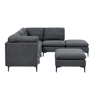 Upholstered Modular Sectional & Tall Legs