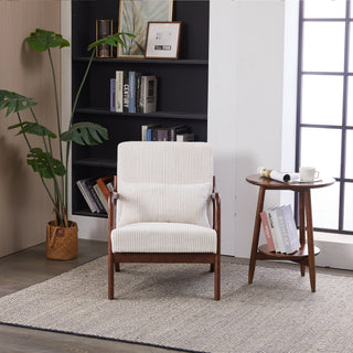 Accent Chair With Pillow And Wood Frame
