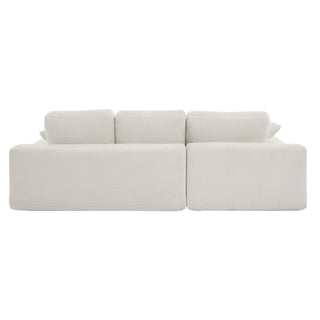 Compressed Sofa With 3 Back Cushions, 2 Throw Pillows
