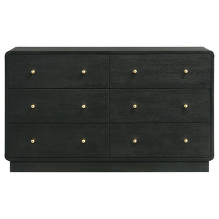 Burton - 6 Drawer Dresser Cabinet - Black