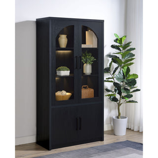 Shayne - 4 Door Display Cabinet With LED Lighting - Black