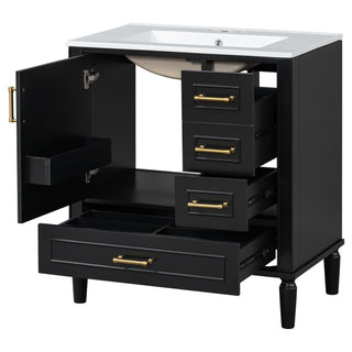 Traditional Bathroom Vanity Set With Soft Close Doors
