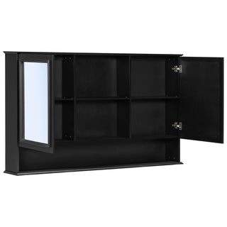Double Sink Bathroom Vanity Set With Wall Mount Mirror Cabinet