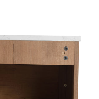 24" Wall Mounted Bathroom Vanity With Soft Close Door, Excluding Sink - Imitative Oak