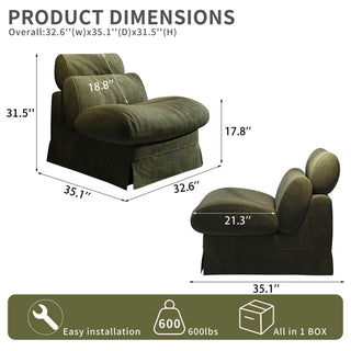 Accent Chair, Soft Medium Firm Upholstery For Living Room