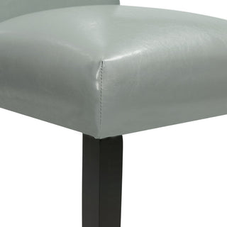 Francesca - Rectangular 5 Piece Gray PU Chairs Dining Set, Table & Four Chairs - Gray Marble
