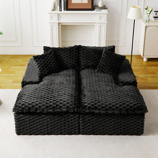 Double Chaise Lounge With Full Compressed Sponge