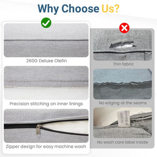 Modern All-Weather Patio Armchairs With Thick Cushions (Set of 2)