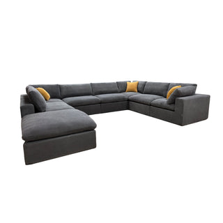 Custom Configuration Modular Sectional & Toss Pillows