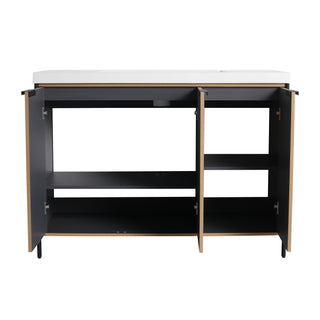 Modern Freestanding Bathroom Vanity With Resin Sink & Soft Close Cabinet Doors