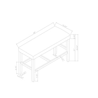 Marcello - Bar Bench - Brown