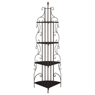 4 Shelf Corner Bookcase - Cappuccino