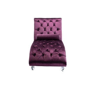 Chaise Lounge Indoor, Button Tufted Upholstered Chaise Lounge Chair With Pillow