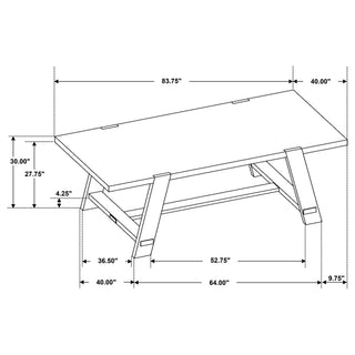 Gavilon - Rectangular Trestle Base Dining Table - Brown