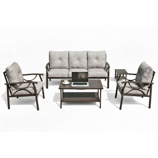 Patio Furniture Set With Coffee Table And Cushions For Backyard