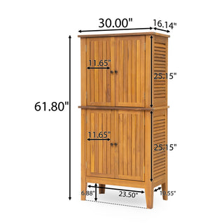 Kedzie - Acacia Wood Cabinet - Teak