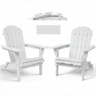 Folding Adirondack Lounge Chair With Embossed Grain Texture
