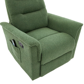 Manual Recliner Chair With 8 Point Massage And Swivel Function