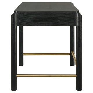 Anser - 2 Drawer Vanity Desk Makeup Table Rounded Design - Black