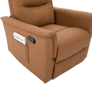Manual Recliner Chair With 8 Point Massage And Swivel Function