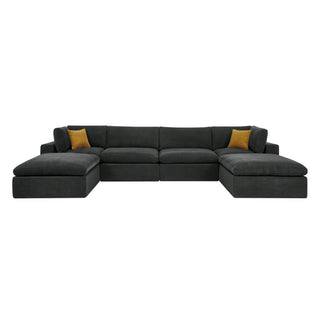 Custom Configuration Modular Sectional With Toss Pillows