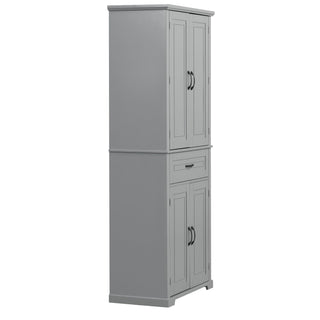 Bathroom Storage Cabinet With Doors And Drawer, Adjustable Shelf