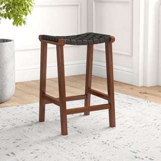 James - Mid-Century Modern Genuine Counter Stool