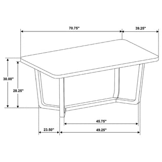 Sexton - Rectangular Dining Table With Base - Brown